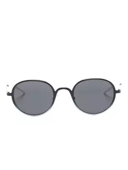 Emporio Armani солнцезащитные очки в круглой оправе, черный