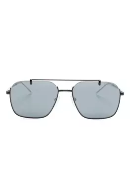 Emporio Armani солнцезащитные очки в квадратной оправе, черный