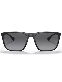 Emporio Armani солнцезащитные очки в квадратной оправе, черный