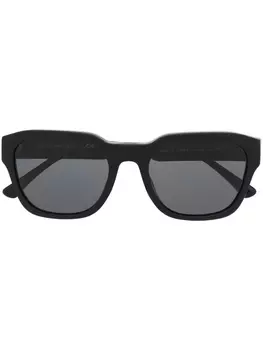 Emporio Armani солнцезащитные очки в квадратной оправе, черный