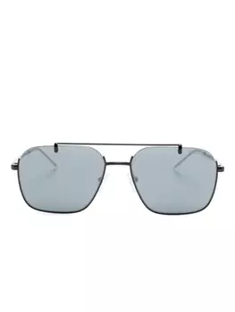 Emporio Armani солнцезащитные очки в квадратной оправе, черный