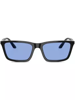 Emporio Armani солнцезащитные очки в прямоугольной оправе, черный