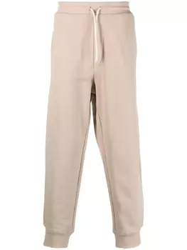 Emporio Armani спортивные брюки из органического хлопка с кулиской, нейтральный цвет