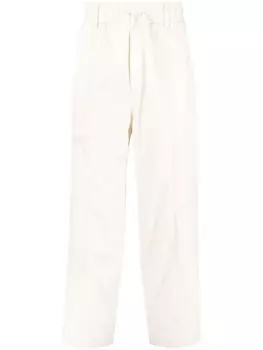 Emporio Armani спортивные брюки с кулиской и вставками, нейтральный цвет