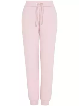 Emporio Armani спортивные брюки с кулиской и вышитым логотипом, розовый