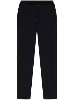 Emporio Armani спортивные брюки с логотипом-аппликацией, черный