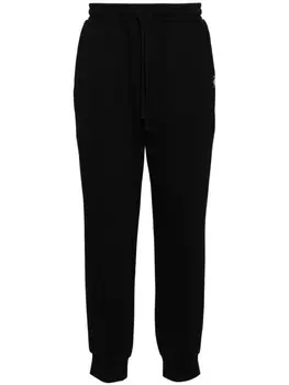 Emporio Armani спортивные брюки с нашивкой-логотипом, черный