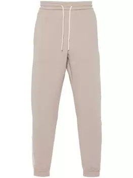 Emporio Armani спортивные брюки с вышитым логотипом, нейтральный цвет