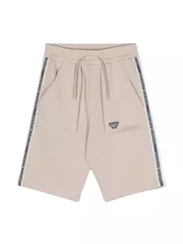 Emporio Armani спортивные шорты с логотипом, нейтральный цвет