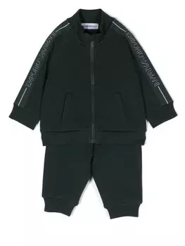 Emporio Armani спортивный костюм с логотипом, зеленый