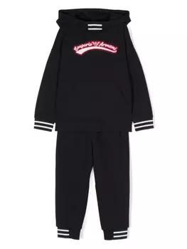 Emporio Armani спортивный костюм с вышитым логотипом, синий
