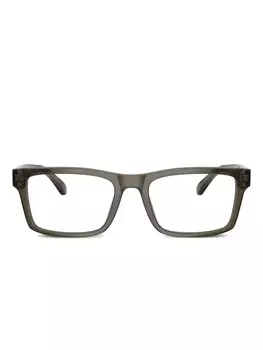 Emporio Armani square-frame очки, коричневый
