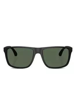 Emporio Armani square-frame солнцезащитные очки, черный