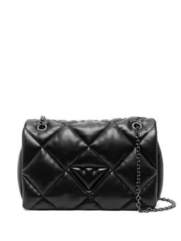 Emporio Armani стеганая сумка на плечо с логотипом, черный