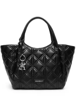 Emporio Armani стеганая сумка-тоут, черный