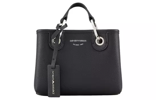 EMPORIO ARMANI Сумка через плечо из телячьей кожи и полиуретана, мини-сумка через плечо, женская, черная