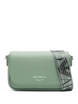 Emporio Armani сумка через плечо с логотипом, зеленый