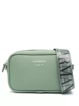 Emporio Armani сумка через плечо с тисненым логотипом, зеленый
