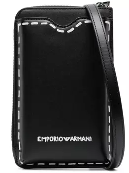 Emporio Armani сумка для телефона с логотипом, черный