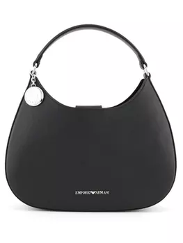 Emporio Armani сумка-хобо с логотипом, черный