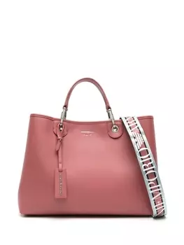 Emporio Armani сумка из искусственной кожи с логотипом, розовый