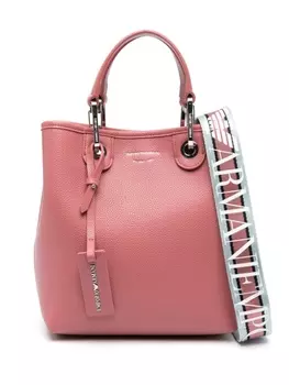 Emporio Armani сумка из искусственной кожи с логотипом, розовый