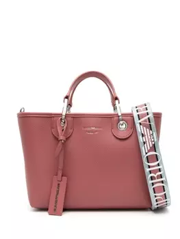 Emporio Armani сумка из искусственной кожи с логотипом, розовый