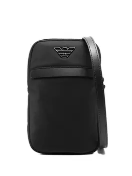 Emporio Armani сумка-мессенджер с логотипом, черный