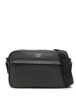 Emporio Armani сумка на плечо с логотипом, зеленый