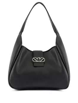 Emporio Armani сумка на плечо с пряжкой-логотипом, черный
