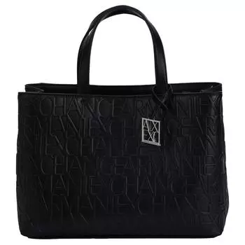 EMPORIO ARMANI Сумка-шоппер из искусственной кожи, женская, черная