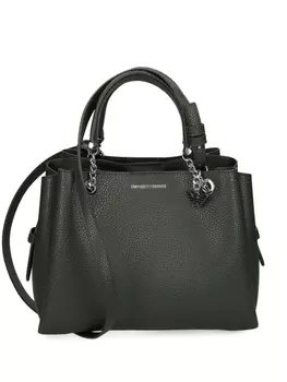 Emporio Armani сумка-шоппер с эффектом шагрени, зеленый
