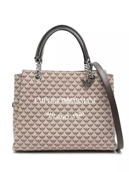 Emporio Armani сумка-тоут Eagle, коричневый