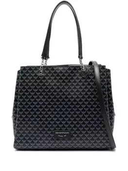 Emporio Armani сумка-тоут из искусственной кожи с логотипом, черный