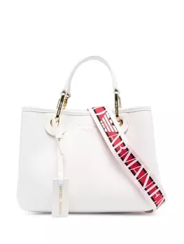 Emporio Armani сумка-тоут с логотипом, белый