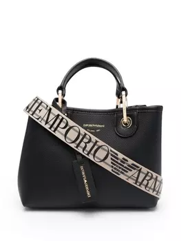 Сумка-тоут Emporio Armani с фирменной биркой, черный