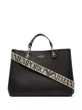 Сумка Emporio Armani с ручками на магнитной застежке, черный