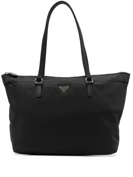 Emporio Armani сумка-тоут с логотипом, черный