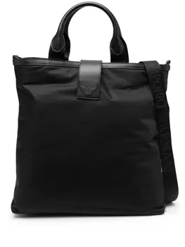 Emporio Armani сумка-тоут с логотипом, черный