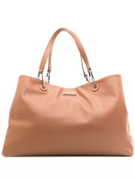 Emporio Armani сумка-тоут с логотипом, коричневый