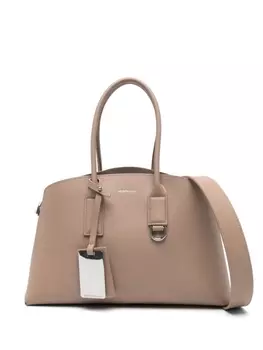 Emporio Armani сумка-тоут с логотипом, коричневый