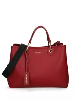 Emporio Armani сумка-тоут с логотипом, красный