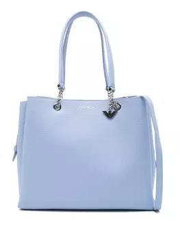 Emporio Armani сумка-тоут с логотипом, синий