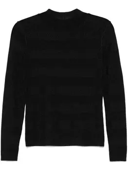 Emporio Armani свитер с воротником-стойкой, черный