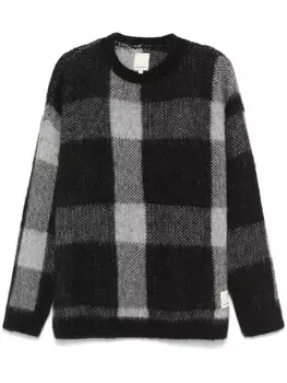 Emporio Armani свитер в клетку, черный