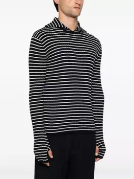 Emporio Armani свитер в полоску, синий