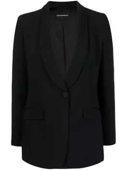 Emporio Armani tailored single-breasted blazer, черный