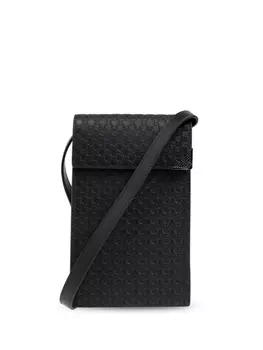 Emporio Armani тисненая сумка-мессенджер, черный