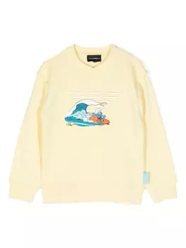 Emporio Armani толстовка из коллаборации с Smurfs, желтый