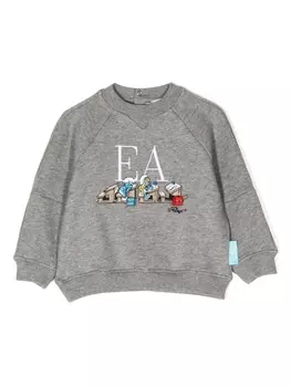 Emporio Armani толстовка из коллаборации с Smurfs, серый
